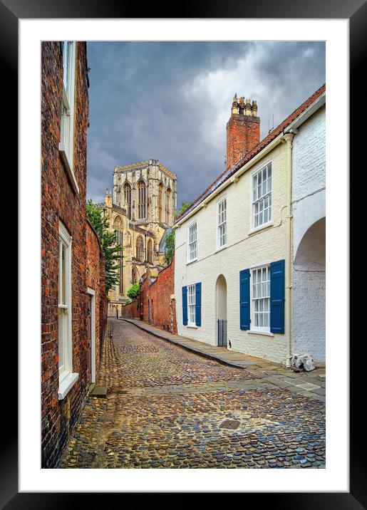 Chapter House Street and York Minster              Framed Mounted Print by Darren Galpin