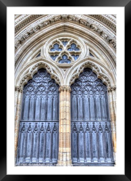 York Minster Door  Framed Mounted Print by David Pyatt