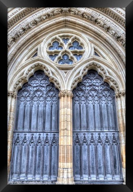 York Minster Door  Framed Print by David Pyatt