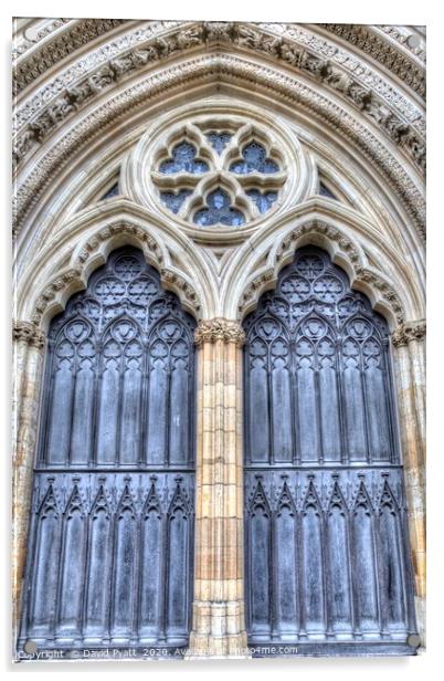 York Minster Door  Acrylic by David Pyatt
