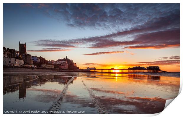 Serene Cromer Pier Sunset  Print by David Powley