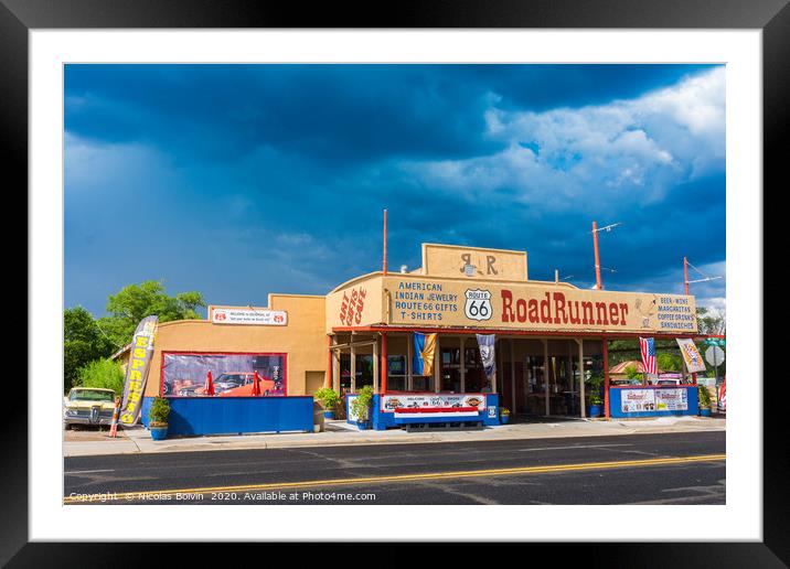 Seligman, touristic attraction stop during road tr Framed Mounted Print by Nicolas Boivin