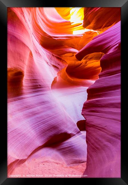 Antelope Canyon Framed Print by Nicolas Boivin