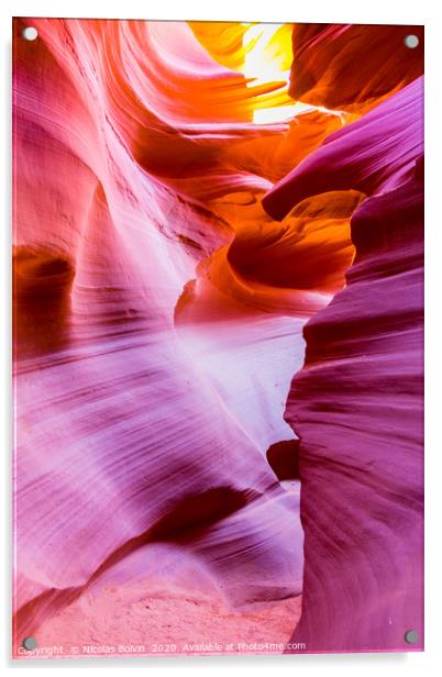 Antelope Canyon Acrylic by Nicolas Boivin