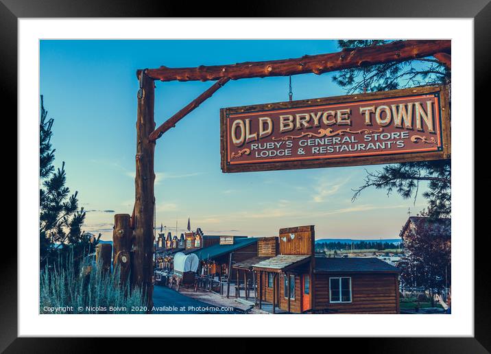 Old Bryce Town Framed Mounted Print by Nicolas Boivin