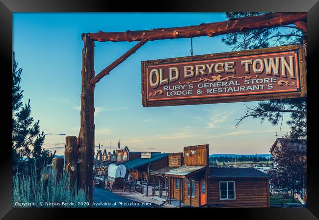 Old Bryce Town Framed Print by Nicolas Boivin