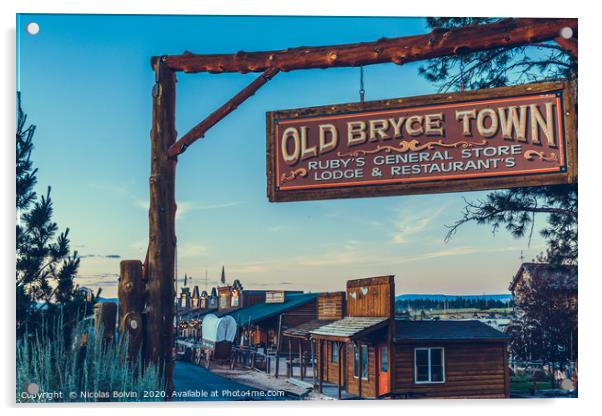 Old Bryce Town Acrylic by Nicolas Boivin