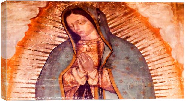 Original Virgin Mary Guadalupe Painting New Basili Canvas Print by William Perry