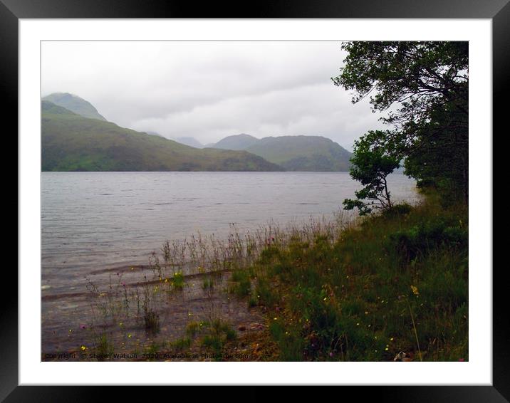 Loch Arkaig Framed Mounted Print by Steven Watson