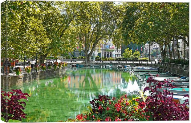 Canal du Vasse Annecy Canvas Print by Dave Williams