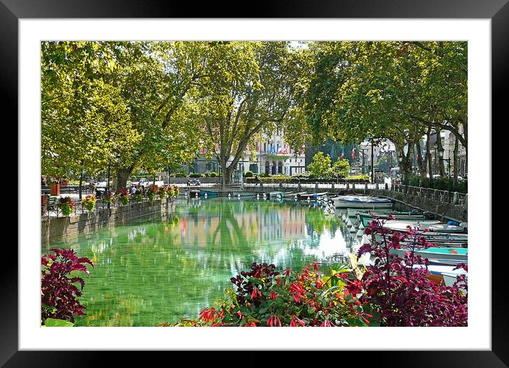 Canal du Vasse Annecy Framed Mounted Print by Dave Williams