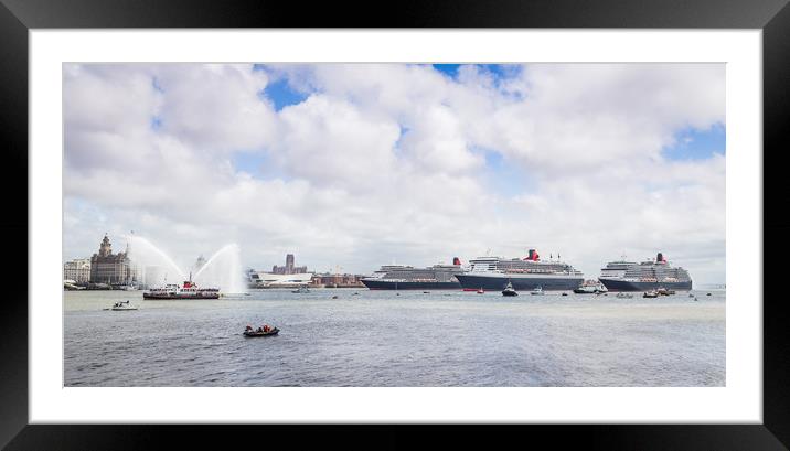 Three Queens on the Liverpool waterfront Framed Mounted Print by Jason Wells