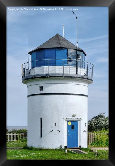 Pakefield Coastwatch lighthouse  Framed Print by Diana Mower