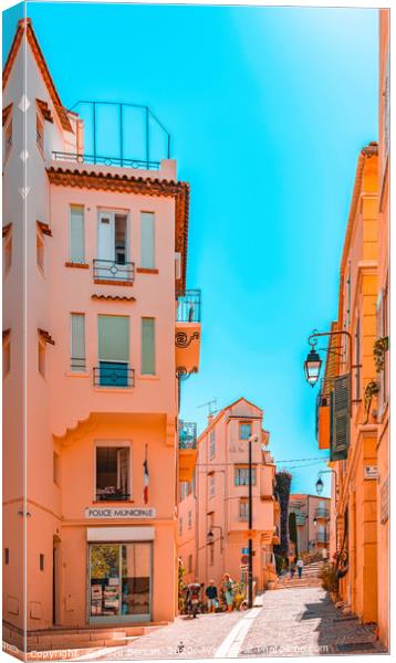 Beautiful Exotic Architecture, Cannes City Street Canvas Print by Radu Bercan