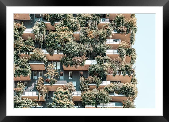 Bosco Verticale, Vertical Forest, Modern Building Framed Mounted Print by Radu Bercan