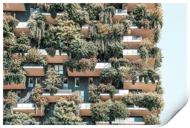 Bosco Verticale, Vertical Forest, Modern Building Print by Radu Bercan