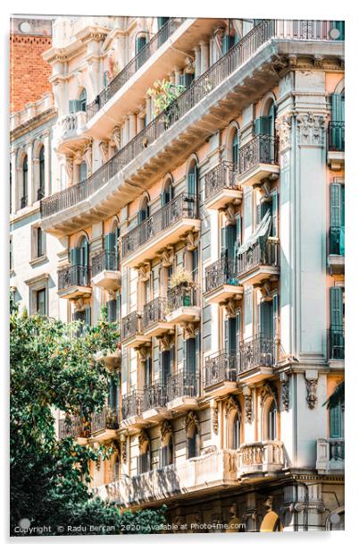 Barcelona City, Spanish Building Architecture Acrylic by Radu Bercan