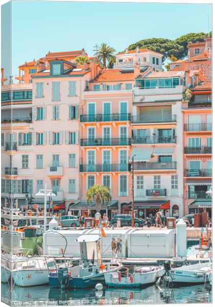 Cannes Downtown City, Summer Travel, Marina Port Canvas Print by Radu Bercan