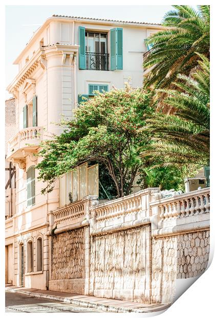 Charming Cannes City Streets, France Cote D'Azur Print by Radu Bercan