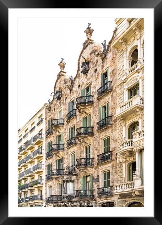 Casa Calvet, Antoni Gaudi Architecture Barcelona Framed Mounted Print by Radu Bercan