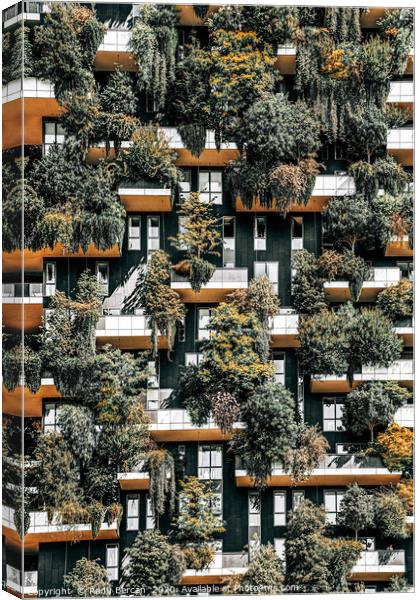 Bosco Verticale Natural Tree Tower, Milan Italy Canvas Print by Radu Bercan