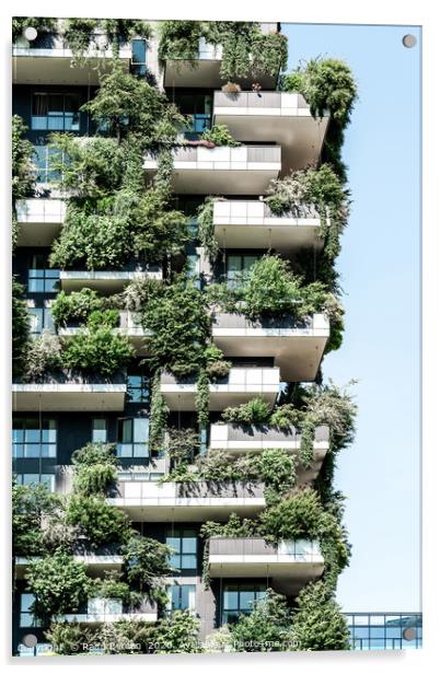 Bosco Verticale, Modern Architecture, Urban Forest Acrylic by Radu Bercan