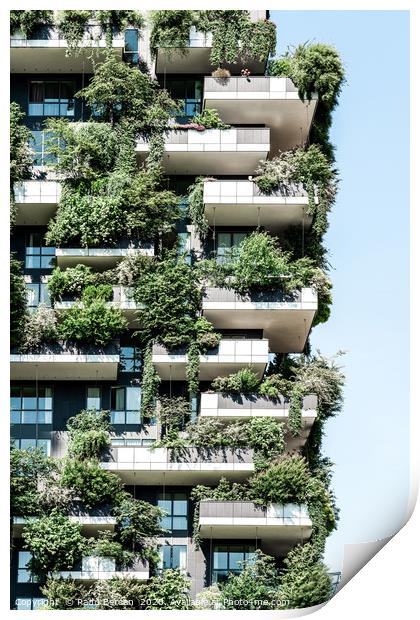 Bosco Verticale, Modern Architecture, Urban Forest Print by Radu Bercan
