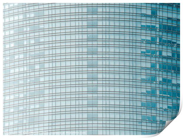 Glass Abstract, Skyscraper Tower, Lines Pattern Print by Radu Bercan
