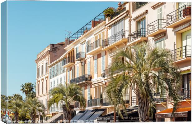 Cannes City Panoramic View, Cote D'Azur France Canvas Print by Radu Bercan
