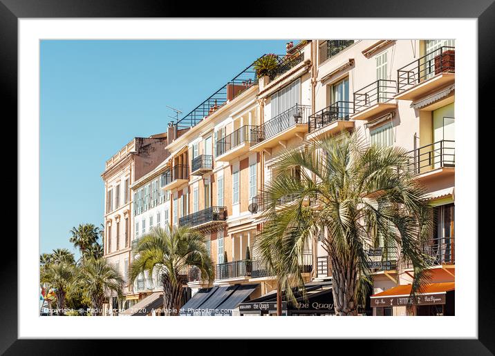 Cannes City Panoramic View, Cote D'Azur France Framed Mounted Print by Radu Bercan