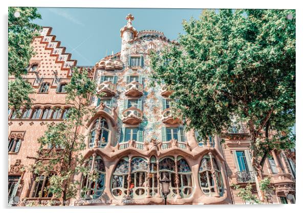 Casa Batllo Barcelona, Antoni Gaudi Architecture Acrylic by Radu Bercan