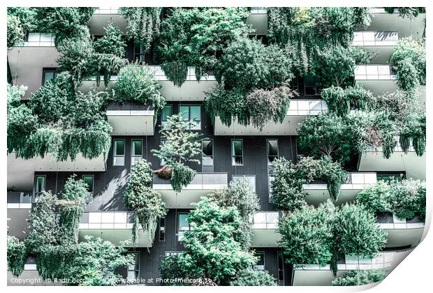 Bosco Verticale, Building Facade, Vertical Forest Print by Radu Bercan