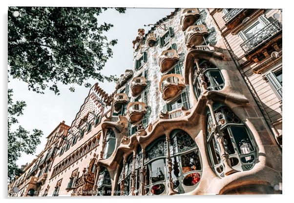 Casa Batllo, Barcelona Architecture, Antoni Gaudi Acrylic by Radu Bercan