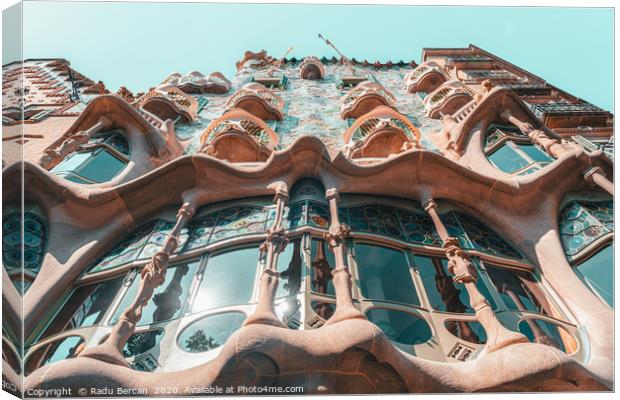 Casa Batllo, Barcelona City Travel, Antoni Gaudi Canvas Print by Radu Bercan