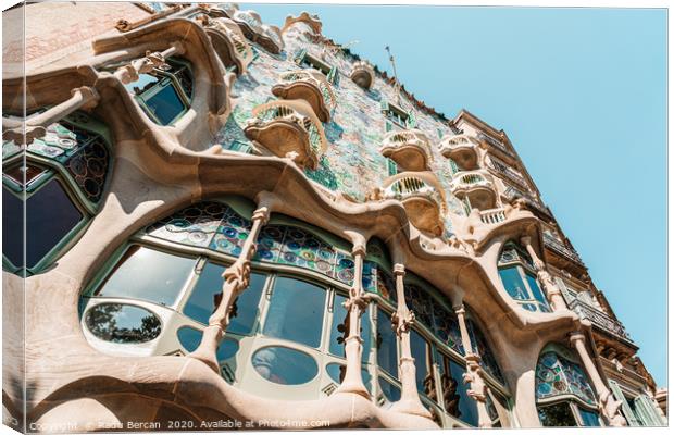 Antoni Gaudi Architecture, Casa Batllo Barcelona Canvas Print by Radu Bercan