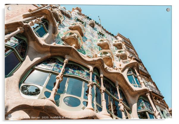 Antoni Gaudi Architecture, Casa Batllo Barcelona Acrylic by Radu Bercan