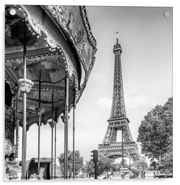 Typical Paris | monochrome Acrylic by Melanie Viola