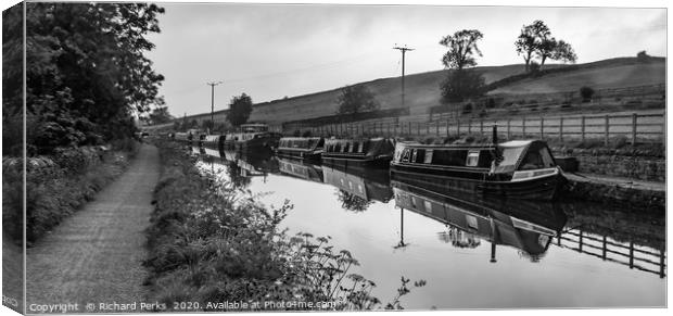 barging in Canvas Print by Richard Perks