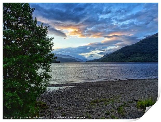 Loch Lomond sunset                                Print by yvonne & paul carroll