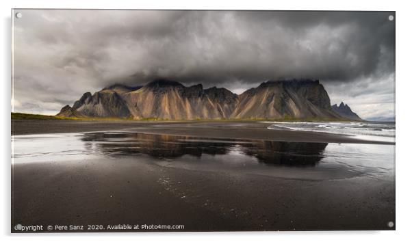 Vestrahorn mountain on Stokksnes cape in Iceland Acrylic by Pere Sanz