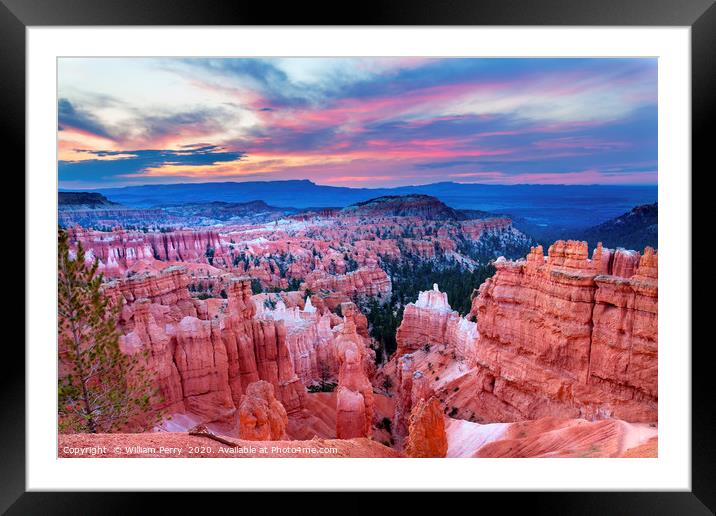 Thor's Hammer Sunset Point Bryce Canyon National P Framed Mounted Print by William Perry