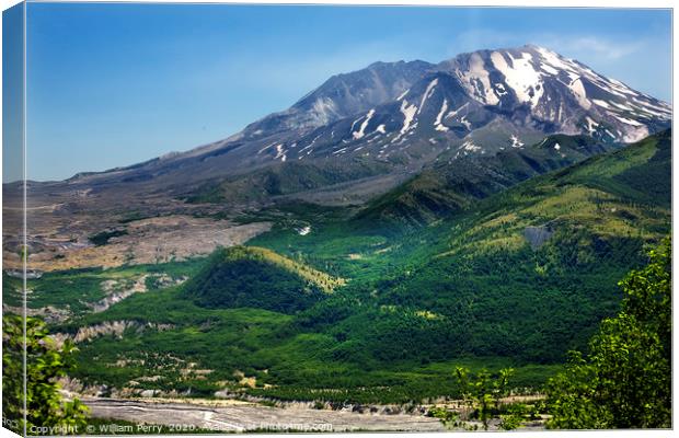 Mount Saint Helens National Park Washington Canvas Print by William Perry