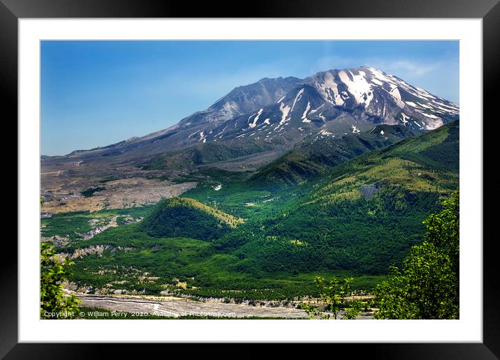 Mount Saint Helens National Park Washington Framed Mounted Print by William Perry
