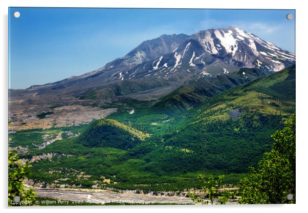 Mount Saint Helens National Park Washington Acrylic by William Perry