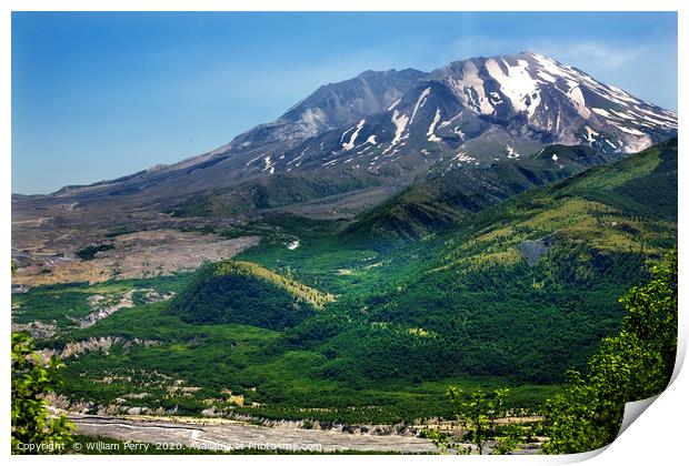 Mount Saint Helens National Park Washington Print by William Perry