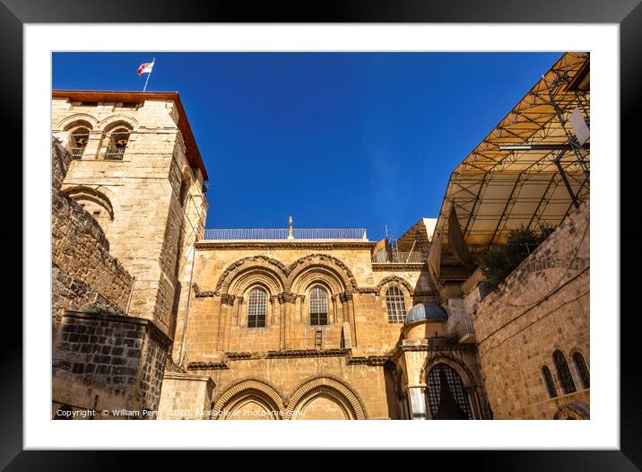 Church of the Holy Sepulchre Jerusalem Israel  Framed Mounted Print by William Perry