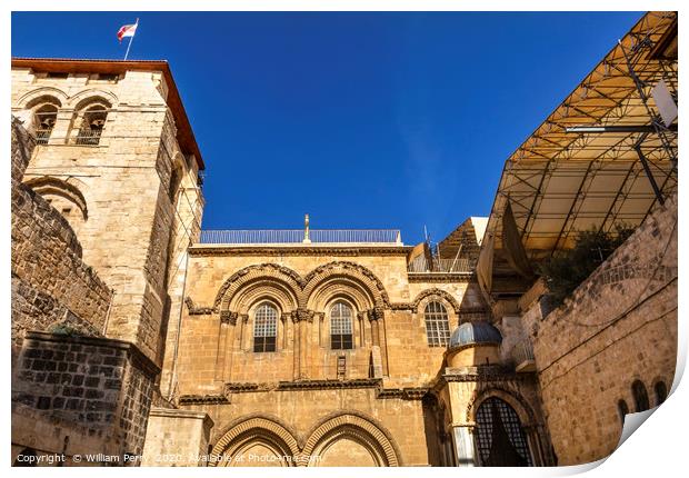 Church of the Holy Sepulchre Jerusalem Israel  Print by William Perry