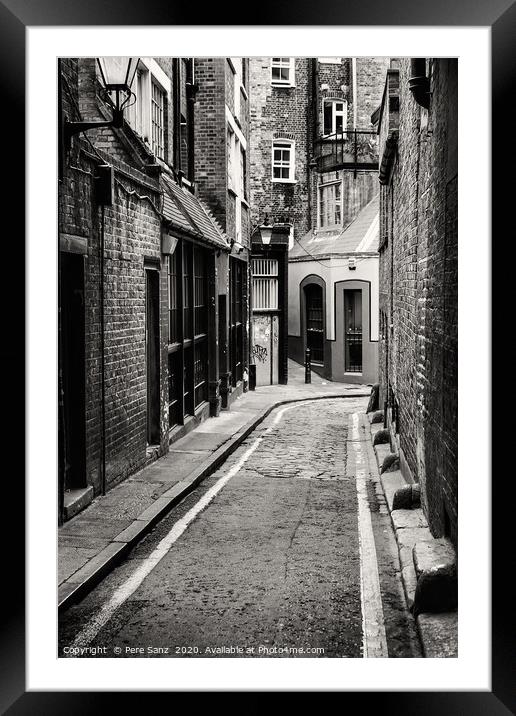 Passage in Whitechappel, London  Framed Mounted Print by Pere Sanz
