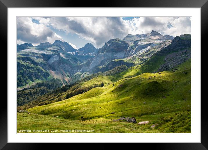 Dramatic Clouds over the French Pyrenees Framed Mounted Print by Pere Sanz