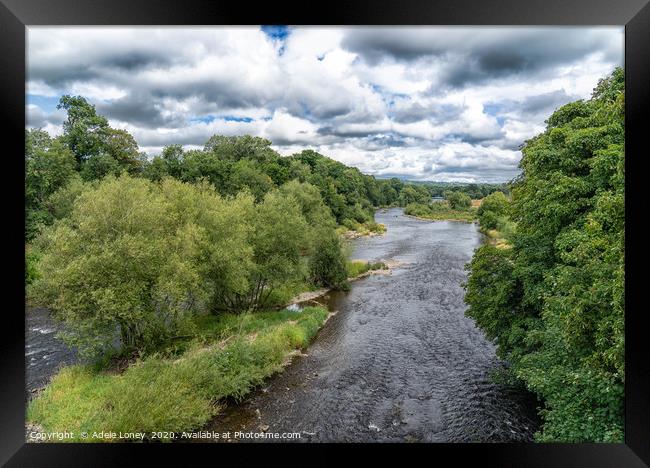 The River Wye at Hay on Wye, Wales Framed Print by Adele Loney